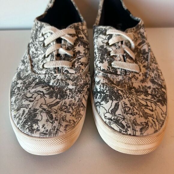 Taylor Swift Keds Size 9.5 Womens Shoes Unicorn Black White Lace Up Sneakers - Picture 6 of 10